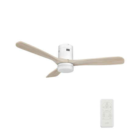 LABELLE 52 inch 3 - Blade Flush Mount Smart Ceiling Fan with LED Light & Remote - LEDMyPlace