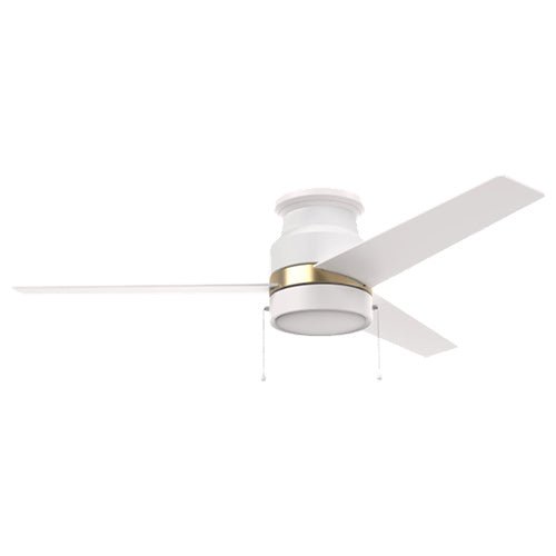 LAMONT 52 inch 3 - Blade Flash Mount Ceiling Fan with Pull Chain &LED Light - LEDMyPlace