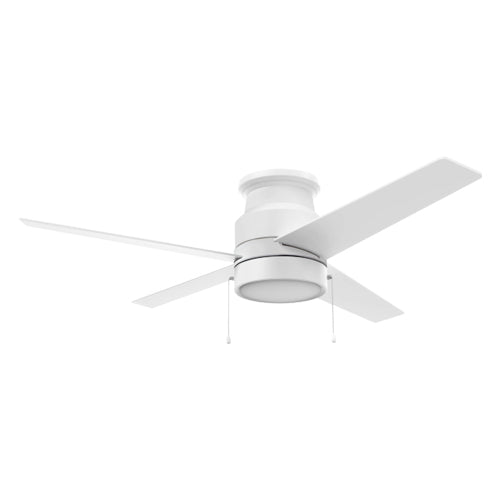 LAMONT 52 inch 4 - Blade Flush Mount Ceiling Fan with LED Light & Pull Chain - LEDMyPlace