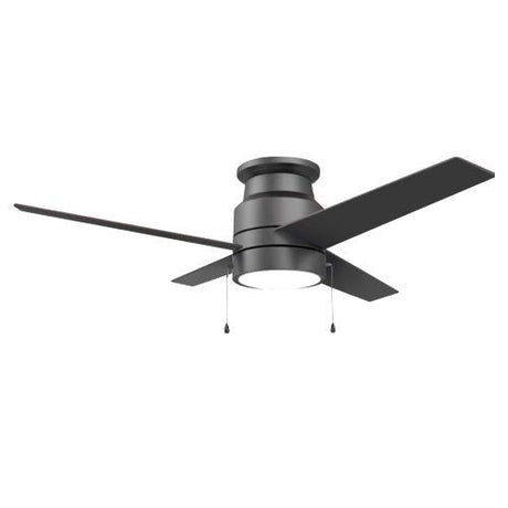 LAMONT 52 inch 4 - Blade Flush Mount Ceiling Fan with LED Light & Pull Chain - LEDMyPlace