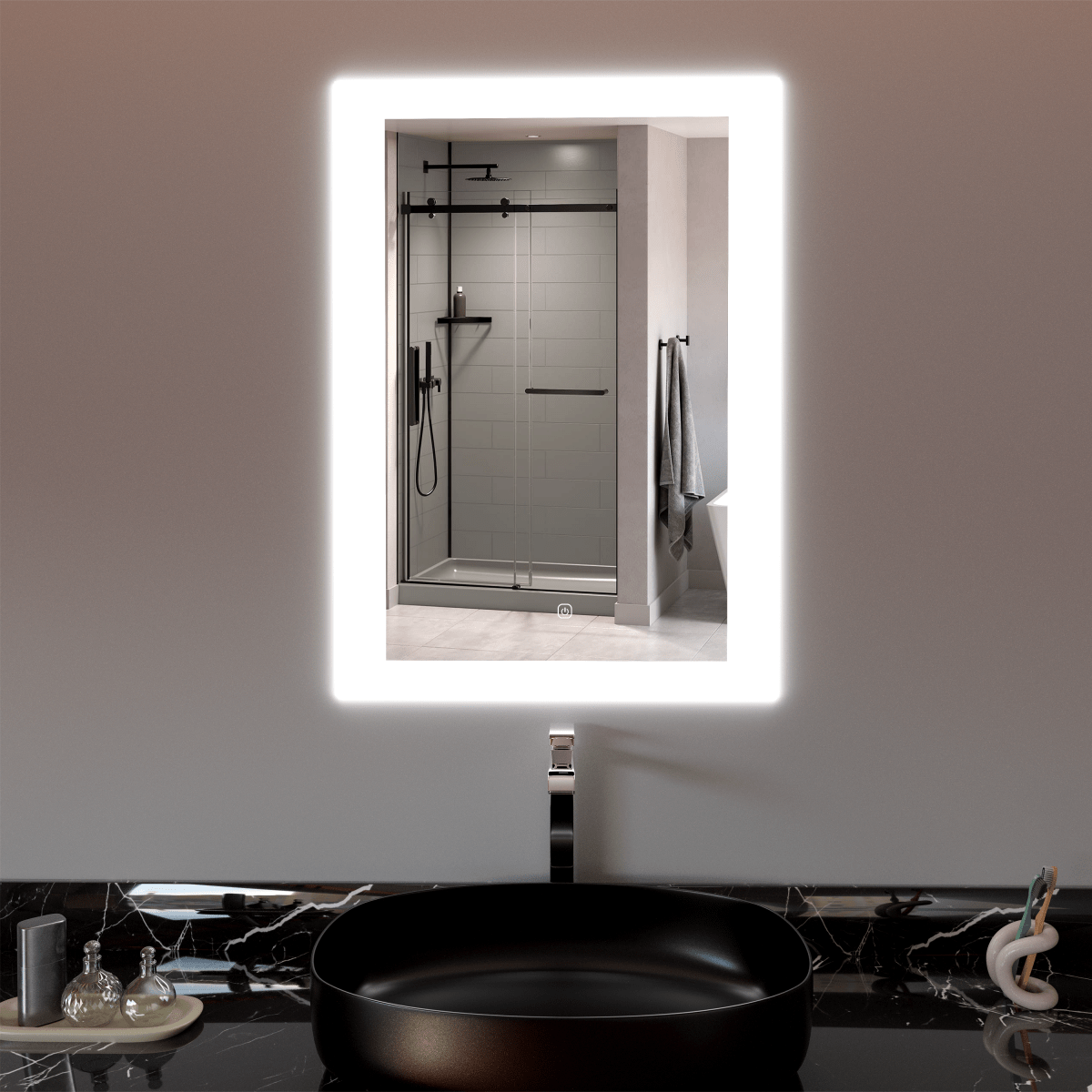 24 in. X 36 in. Backlit LED Lighted Bathroom Vanity Mirror, Adjustable Color Temperature & Remembrance, Touch Button, CRI 90+, Anti-Fog, Window Style