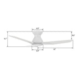 Leon 44 inch 3 - Blade Ceiling Fan with Remote Control - LEDMyPlace