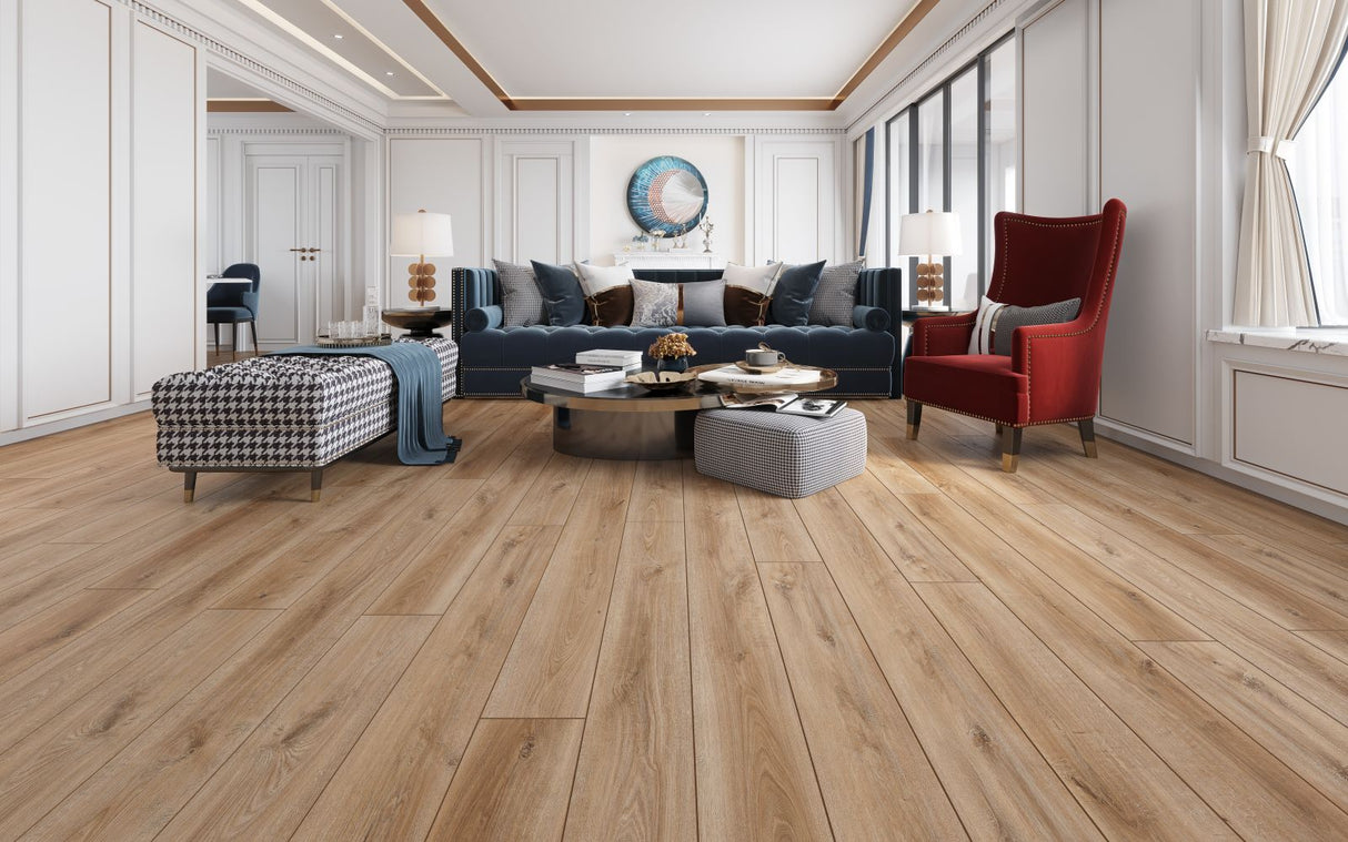 SPC Luxury Vinyl Flooring, Skyfall Groove, 7" x 72" x 6mm, 20 mil Wear Layer - Lone Star Spirit V2 Collections (21.27SQ FT/ CTN)