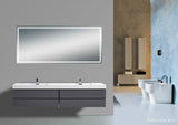 Luna 68'' Polished Edge Back-lit LED Mirror for Bathroom Vanity