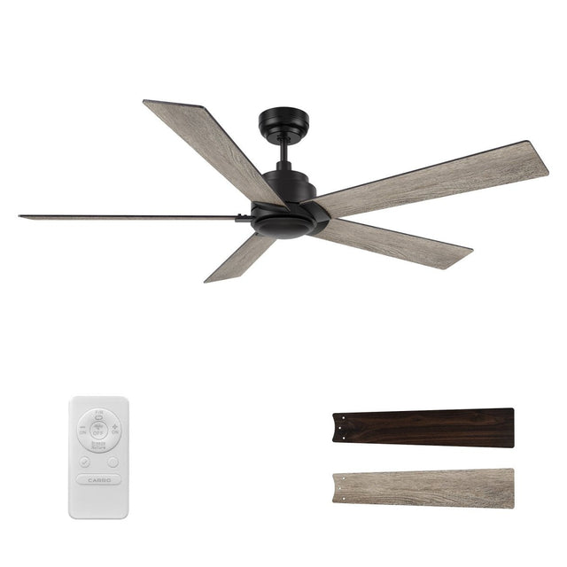LURGAN 60 inch 5 - Blade No Light Ceiling Fan with Remote - LEDMyPlace