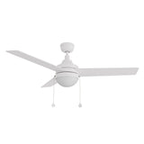 MALTA 52 inch 3 - Blade Ceiling Fan with LED Light & Pull Chain - LEDMyPlace