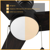 MALTA 52 inch 3 - Blade Ceiling Fan with LED Light & Pull Chain - LEDMyPlace