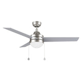 MALTA 52 inch 3 - Blade Ceiling Fan with LED Light & Pull Chain - LEDMyPlace