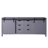 Marsyas 80" Dark Grey Freestanding Bathroom Vanity Cabinet Without Top