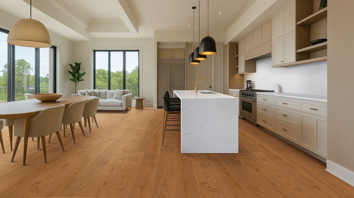 McCarran Scarborough Buff 9-1/2 x 86 in 5/8 in White Oak Engineered Hardwood