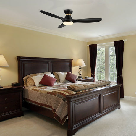 MERTON 52 inch 3 - Blade Smart Ceiling Fan with LED Light & Remote - LEDMyPlace