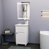 mini 20 white bathroom vanity with sink top