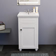 mini 20 white freestanding bathroom vanity with porcelain sink top