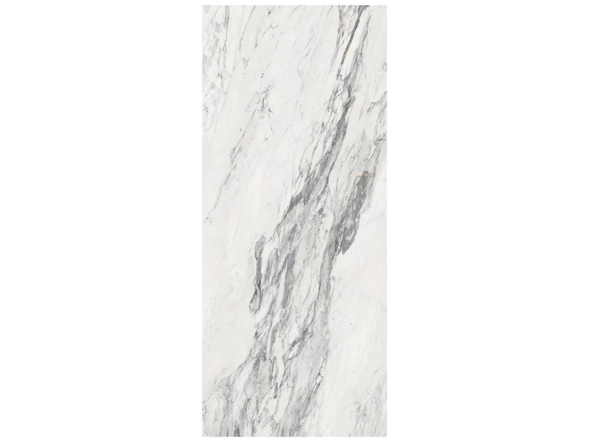 48 x 110 in Majesto Calacatta Corchia Honed Rectified Colorsync Sintered Slab 6 mm