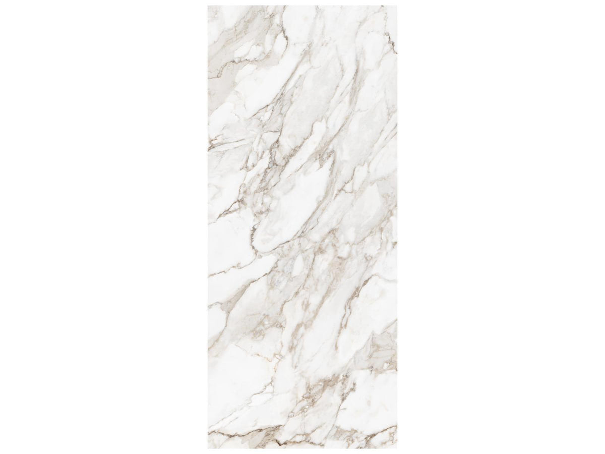 48 x 110 in Majesto Calacatta Oro Polished Rectified Colorsync Sintered Slab 6 mm