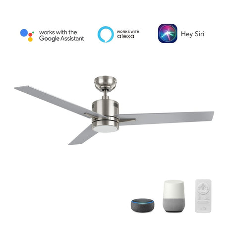 MONTGOMERY 52 inch 3 - Blade Smart Ceiling Fan with LED Light & Remote - LEDMyPlace