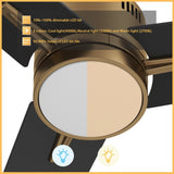 MONTGOMERY 52 inch 3 - Blade Smart Ceiling Fan with LED Light & Remote - LEDMyPlace