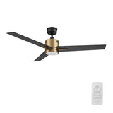 MONTGOMERY 52 inch 3 - Blade Smart Ceiling Fan with LED Light & Remote - LEDMyPlace