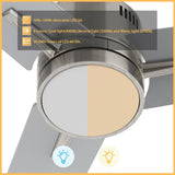 MONTGOMERY 52 inch 3 - Blade Smart Ceiling Fan with LED Light & Remote - LEDMyPlace