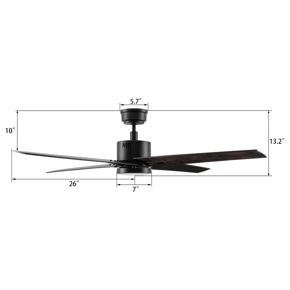 MONTGOMERY 52 inch 4 - Blade Smart Ceiling Fan with LED Light & Remote - LEDMyPlace