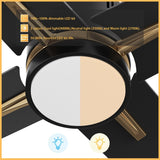 MONTGOMERY 52 inch 4 - Blade Smart Ceiling Fan with LED Light & Remote - LEDMyPlace