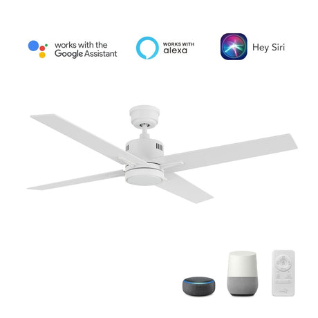 MONTGOMERY 52 inch 4 - Blade Smart Ceiling Fan with LED Light & Remote - LEDMyPlace