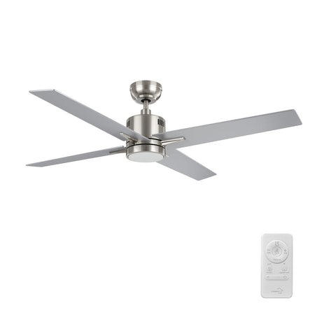 MONTGOMERY 52 inch 4 - Blade Smart Ceiling Fan with LED Light & Remote - LEDMyPlace