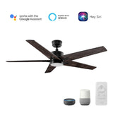 MONTGOMERY 52 inch 5 - Blade Smart Ceiling Fan with LED Light & Remote - LEDMyPlace