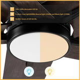 MONTGOMERY 52 inch 5 - Blade Smart Ceiling Fan with LED Light & Remote - LEDMyPlace