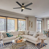 MONTGOMERY 52 inch 5 - Blade Smart Ceiling Fan with LED Light & Remote - LEDMyPlace