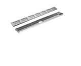 MYVARIO-LINE – 28 in. Design grate and drain channel - Concrete Gray - Brushed- tile cover / panel