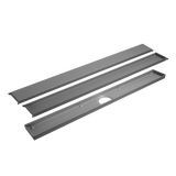 MYVARIO-LINE – 35 in. Design grate and drain channel - Concrete Gray - Powder Coated - panel / tile cover
