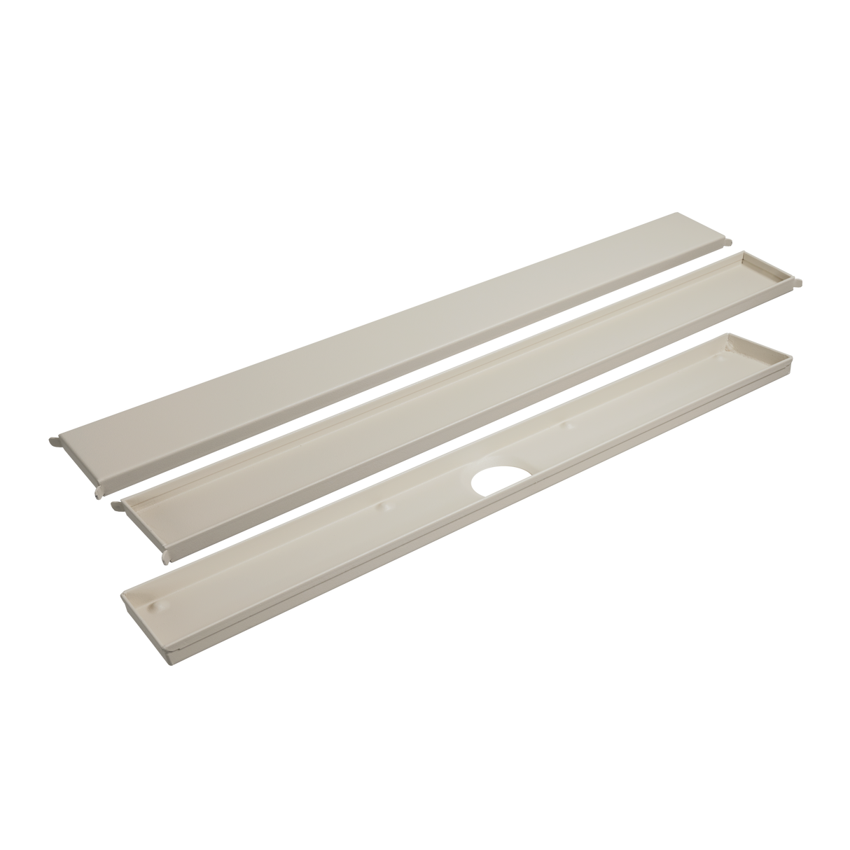 MYVARIO-LINE – 39 in. Design grate and drain channel - Sand - Powder Coated - panel / tile cover