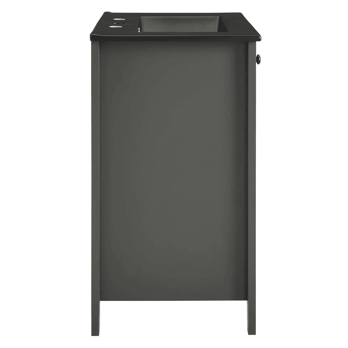 Nantucket 24 In. Freestanding Bathroom Vanity with Black Ceramic Sink Top