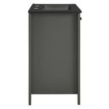 Nantucket 24 In. Freestanding Bathroom Vanity with Black Ceramic Sink Top