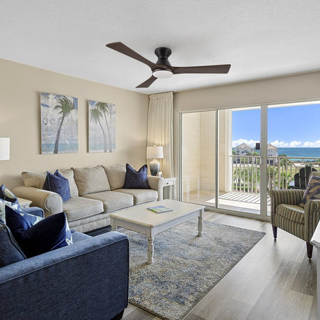 NICOLET 52 inch 3 - Blade Flush Mount Smart Ceiling Fan with LED Light & Remote - LEDMyPlace