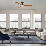 NICOLET 52 inch 3 - Blade Flush Mount Smart Ceiling Fan with LED Light & Remote - LEDMyPlace
