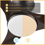 NICOLET 52 inch 3 - Blade Flush Mount Smart Ceiling Fan with LED Light & Remote - LEDMyPlace