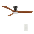 NICOLET 52 inch 3 - Blade Flush Mount Smart Ceiling Fan with LED Light & Remote - LEDMyPlace