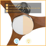 NICOLET 52 inch 3 - Blade Smart Ceiling Fan with LED Light & Remote - LEDMyPlace