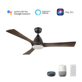 NICOLET 52 inch 3 - Blade Smart Ceiling Fan with Remote &LED Light - LEDMyPlace