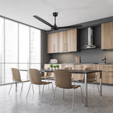 OBERON 56 inch 3 - Blade No LED Light Ceiling Fan with Remote - LEDMyPlace