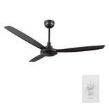 OBERON 56 inch 3 - Blade No LED Light Ceiling Fan with Wall Control - LEDMyPlace