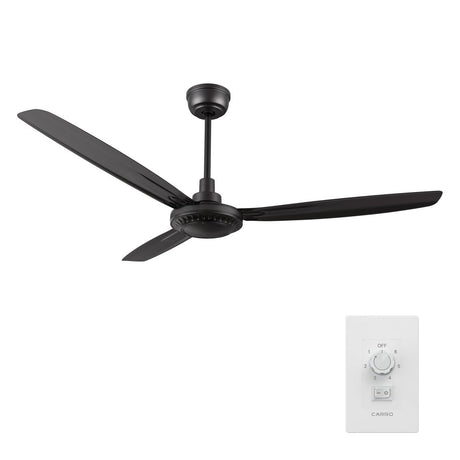 OBERON 56 inch 3 - Blade No LED Light Ceiling Fan with Wall Control - LEDMyPlace