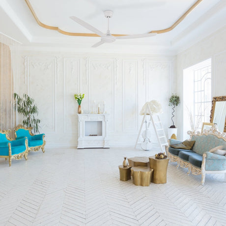 OBERON 56 inch 3 - Blade No LED Light Ceiling Fan with Wall Control - LEDMyPlace