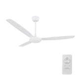 OBERON 56 inch 3 - Blade No Light Ceiling Fan with Remote - LEDMyPlace