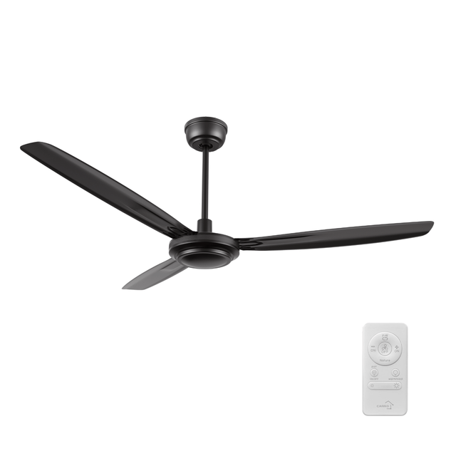 OBERON 56 inch 3 - Blade No Light Ceiling Fan with Remote - LEDMyPlace