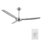 OBERON 56 inch 3 - Blade No Light Ceiling Fan with Wall Control - LEDMyPlace