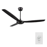 OBERON 56 inch 3 - Blade No Light Ceiling Fan with Wall Control - LEDMyPlace