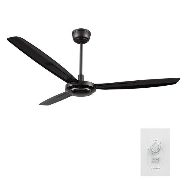 OBERON 56 inch 3 - Blade No Light Ceiling Fan with Wall Control - LEDMyPlace